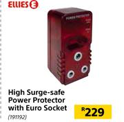 Ellies High Surge Safe Power Protector With Euro Socket