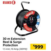 Ellies 30m Extension Reel 7 Surge Protection