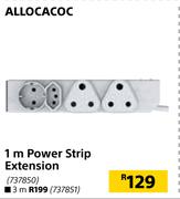 Allocacoc 1m Power Strip Extension