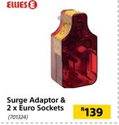 Ellies Surge Adaptor & 2 x Euro Sockets