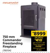 Megamaster 750mm Commander Freestanding Fireplace