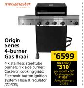 Megamaster Origin Series 4 Burner Gas Braai