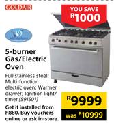 Goldair 5 Burner Gas/Electric Oven