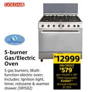 Goldair 5 Burner Gas/Electric Oven
