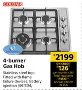 Goldair 4 Burner Gas Hob