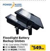Power 4 Less Floodlight Battery Backup Globes 30W-Each