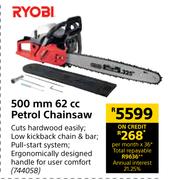 Ryobi 500mm 62cc Petrol Chainsaw
