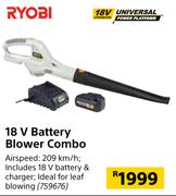 Ryobi 18V Battery Blower Combo