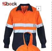 Beck 2 Tone Long Sleeve Work Shirt