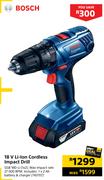 Bosch 18V Li-Ion Cordless Impact Drill