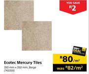 Ecotec Mercury Tiles-350mm x 350mm Per Sqm