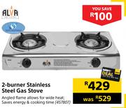 Alva 2 Burner Stainless Steel Gas Stove