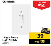 Crabtree 1 Light 2 Way Light Switch