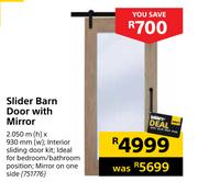 Slider Barn Door With Mirror