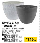 Nova Cera Mix Terrazzo Pot 220mm x 170mm-Each