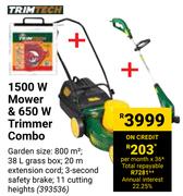 Trimtech 1500W Mower & 650W Trimmer Combo