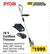 Ryobi 18V Cordless Trimmer