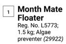 Pool Brite 1.5Kg Month Mate Floater-Each