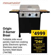 Megamaster Origin 3-Burner Braai 744788