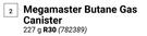 Megamaster Butane Gas Canister 227g