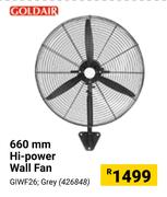 Goldair 660mm Hi-Power Wall Fan 426848
