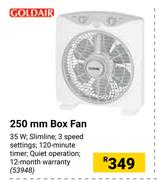 Goldair 250mm Box Fan 53948