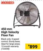 Goldair 450mm High Velocity Floor Fan 133048