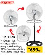 Goldair 3-In-1 Fan 365851-Each