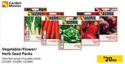 Garden Master Vegetable/ Flower/ Herb Seed Packs-Each