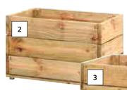 Wooden Planter Medium Box 390mm (h) x 400mm (d) x 580mm (w)