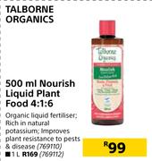 Talborne Organics Nourish Liquid Plant Food 4:1:6-500ml
