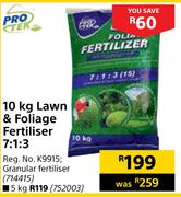 Pro Tek Lawn & Foliage Fertiliser 7:1:3-10kg
