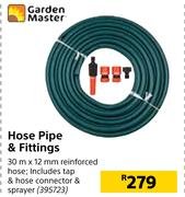 Garden Master Hose Pipe & Fittings 30m x 12mm