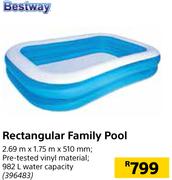 Bestway Rectangular Family Pool- 2.69 m x 1.75 m x 510 mm