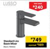 Lusso Standard Liro Basin Mixer (Black)