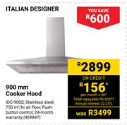 Italian Designer 900mm Cooker Hood IDC-900S