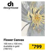 Design House Flower Canvas-100mm x 100mm