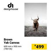 Design House Brown Yak Canvas-600mm x 900mm