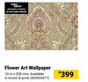 Fired Earth Flower Art Wallpaper-10m x 530mm