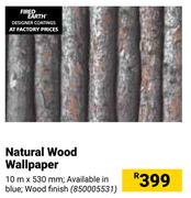 Fired Earth Natural Wood Wallpaper-10m x 530mm
