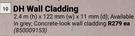 DH Wall Cladding-2.4m (h) x 122mm (w) x 11mm (d) Each