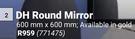Decor Round Mirror-600mm x 600mm