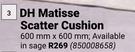 DH Matisse Scatter Cushion-600mm x 600mm