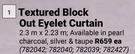 Textured Block Out Eyelet Curtain-2.3m x 2.23m Each