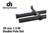 Design House 28mm 1.5m Double Pole Set