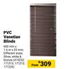 PVC Venetian Blinds-600mm x 1.6m x 25mm