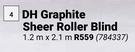 DH Graphite Sheer Roller Blind-1.2m x 2.1m