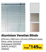 Aluminium Venetian Blinds-470mm x 900mm x 25mm Each