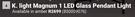 K.Light Magnum 1 LED Glass Pendant Light