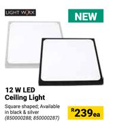 Lightworx 12W LED Ceiling Light-Each